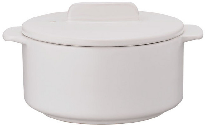 담음공방 이브라 도자기 내열냄비, 18cm, 화이트, 1개