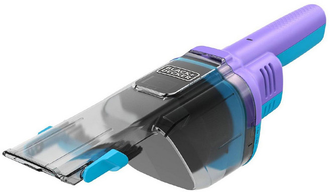 블랙앤데커 가정용 슬림 미니 핸디 무선 청소기 HNVD220B7P + 펫브러쉬 세트, 블루 + 보라