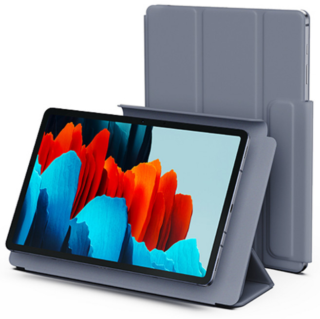 신지모루 마그네틱 폴리오 펜슬 커버 태블릿PC 케이스, 라벤더 퍼플, 1개