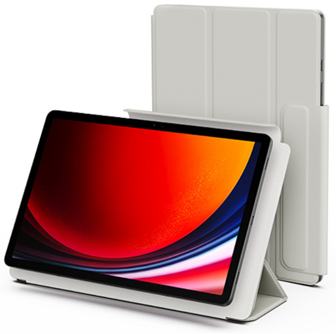 신지모루 마그네틱 폴리오 펜슬 커버 태블릿PC 케이스, 웜 그레이, 1개