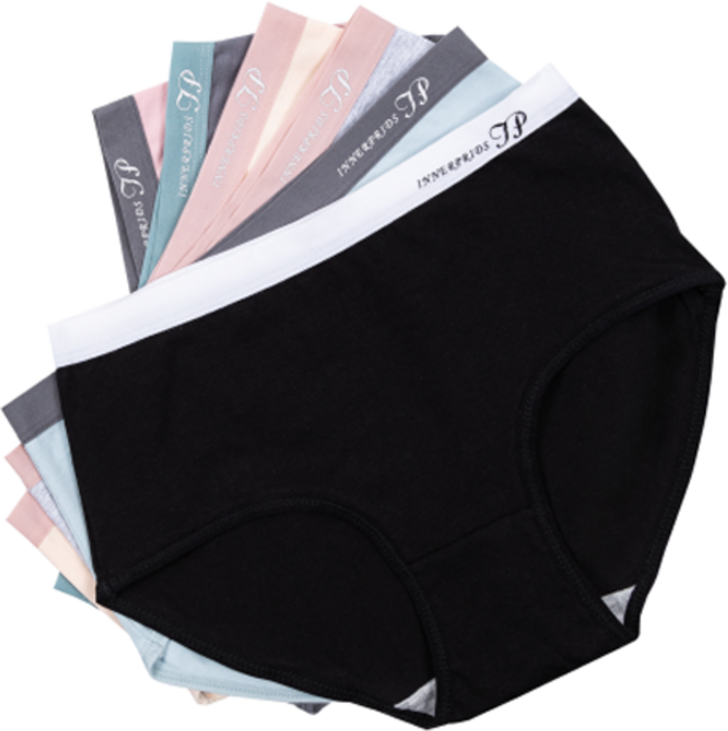 이너프라이즈 여성용 반하이웨스트 면스판 미디팬티 6종 세트