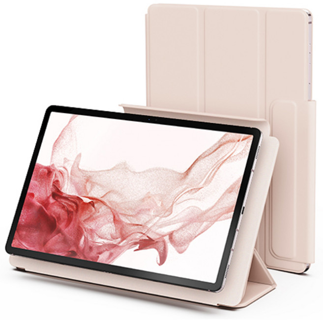 신지모루 마그네틱 폴리오 펜슬 커버 태블릿PC 케이스, 핑크 샌드, 1개