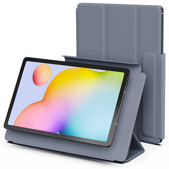 신지모루 마그네틱 폴리오 펜슬 커버 태블릿PC 케이스, 라벤더 퍼플, 1개