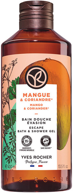 YVES ROCHER 伊夫黎雪 Escape沐浴露 芒果芫荽香, 1瓶, 400ml