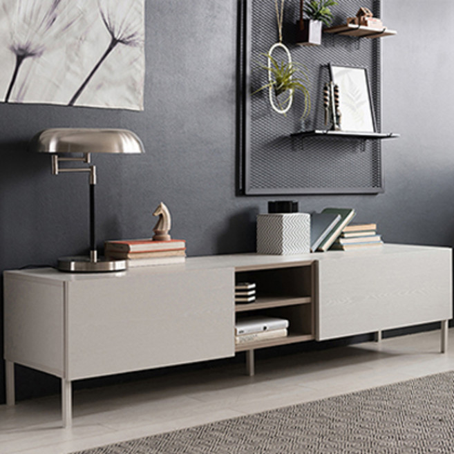 리바트 무드 모던 1800 거실장, 라이트그레이 + 그레이