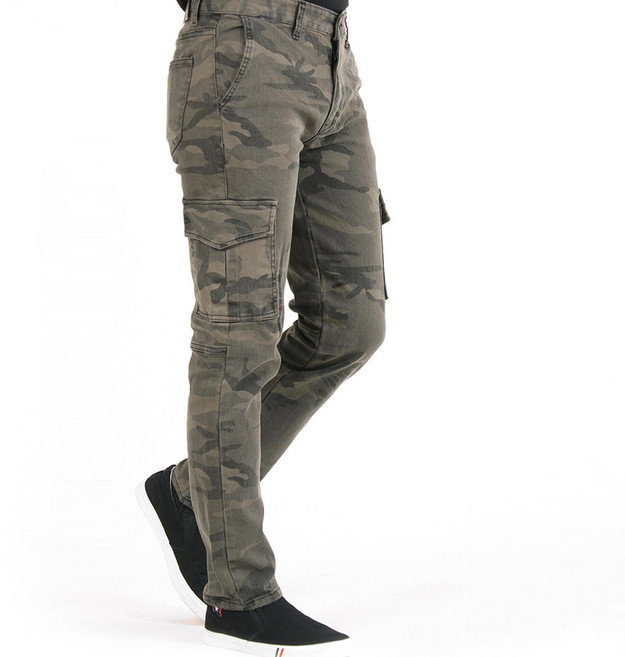 남성용 면스판 밀리터리 워싱 카고바지 YCHB4