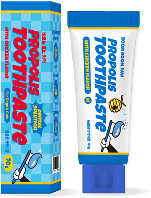 붐붐포 반려동물 프로폴리스 효소 바르는 치약 닭고기향, 70g, 1개