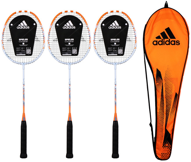 아디다스 슈필러 배드민턴 라켓 헤일로블루 2p + 라켓 랜덤발송 세트, 1세트