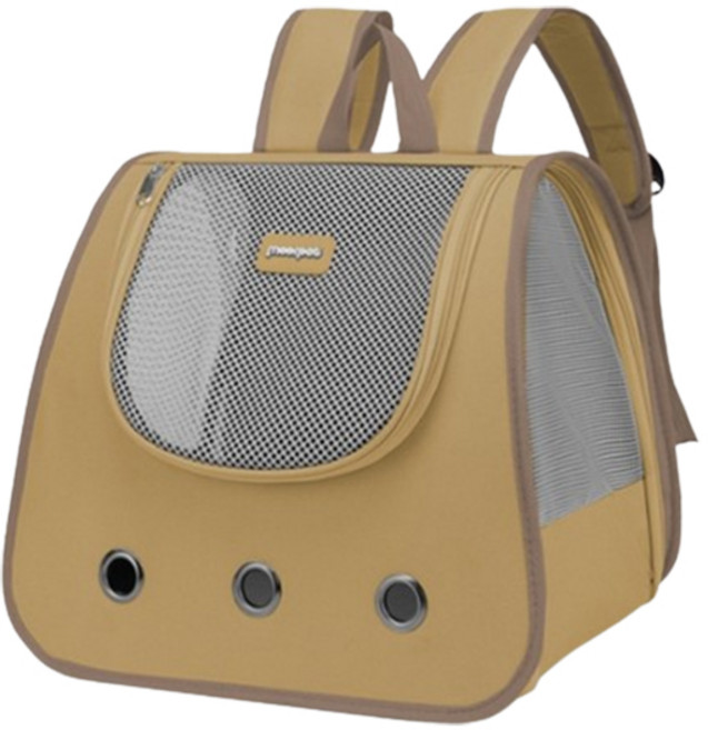 데이소이 반려동물 요런개 메쉬 데일리 이동가방 백팩, 05 카키, 1개