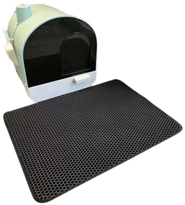 바디보 고양이 사막화방지 벌집 모래 매트, 블랙, 1개