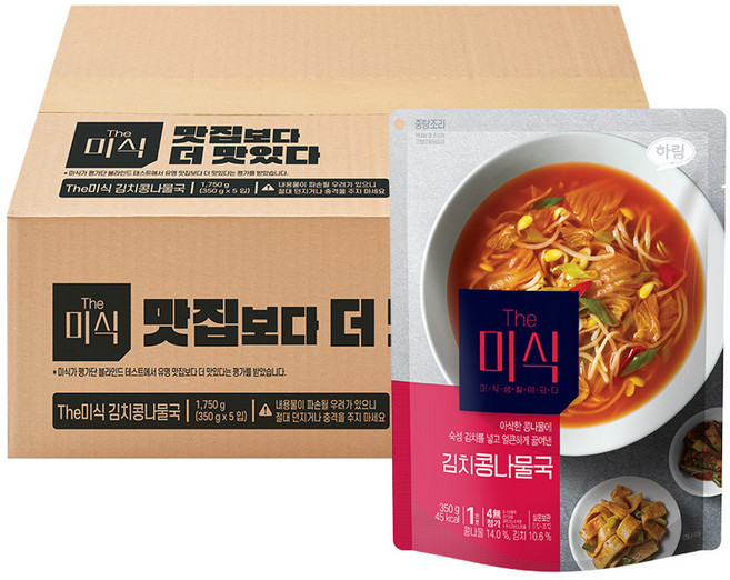 더미식 김치콩나물국, 350g, 5개