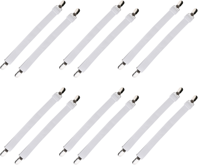 모던모어 침대시트 고정집게, 화이트, 12개