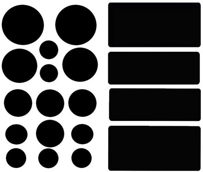 아리코 패딩 수선 방수 테이프 타입 B + 무지, 블랙, 1세트