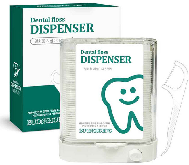 덴티본조르노 일회용 치간 디스펜서형 치실, 1개, 88개입