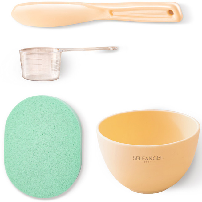 셀프천사 모델링팩 도구 볼 스킨 + 스파츌라 + 계량컵 + 해면 랜덤발송 세트, 1개