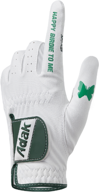 아닥 남성용 스윙템포칩 논슬립 골프장갑 왼손용, 화이트 + 그린, 1개
