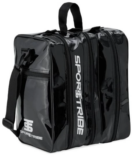 스포츠트라이브 에나멜 3단 슈즈백 STBGESH3G, 블랙, 1개 - 쿠팡