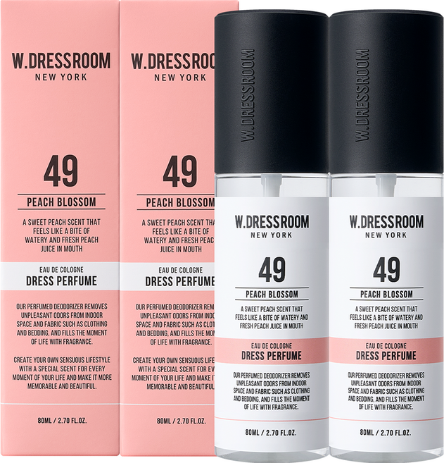 더블유드레스룸 드레스퍼퓸, 49 피치블라썸, 80ml, 2개