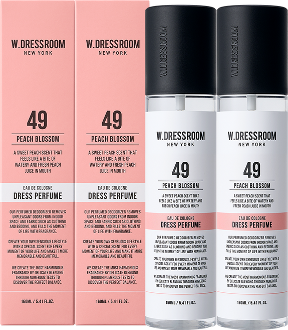 더블유드레스룸 드레스퍼퓸, 49 피치블라썸, 160ml, 2개