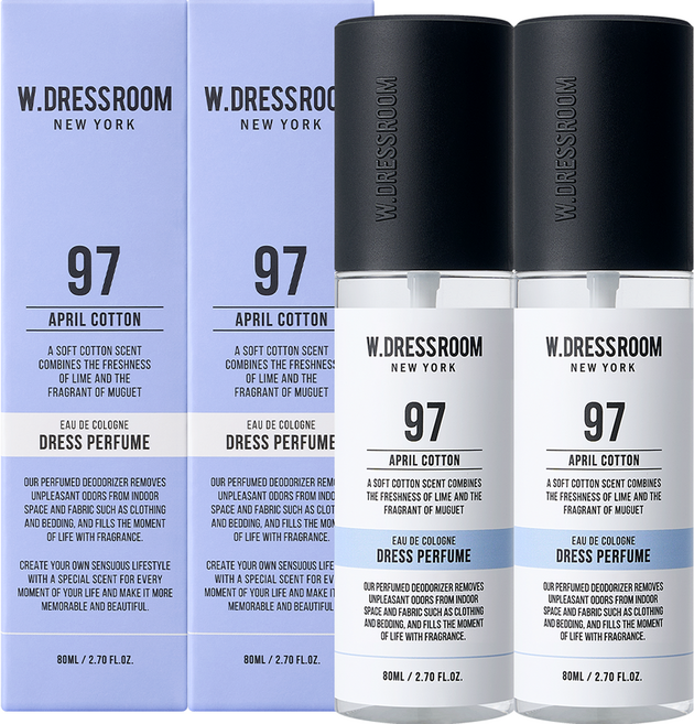 더블유드레스룸 드레스퍼퓸, 97 에이플릴코튼, 80ml, 2개