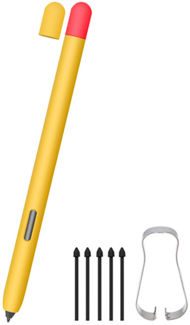 제이로드 갤럭시 탭S9 / S9플러스 / S9울트라 / S9FE 호환 듀오 케이스 + 펜촉 5p 세트, 오렌지 + 레드, 1세트