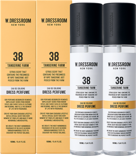 더블유드레스룸 드레스퍼퓸, 38 탠저린팜, 160ml, 2개