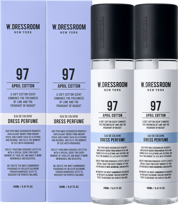 더블유드레스룸 드레스퍼퓸, 97 에이플릴코튼, 160ml, 2개