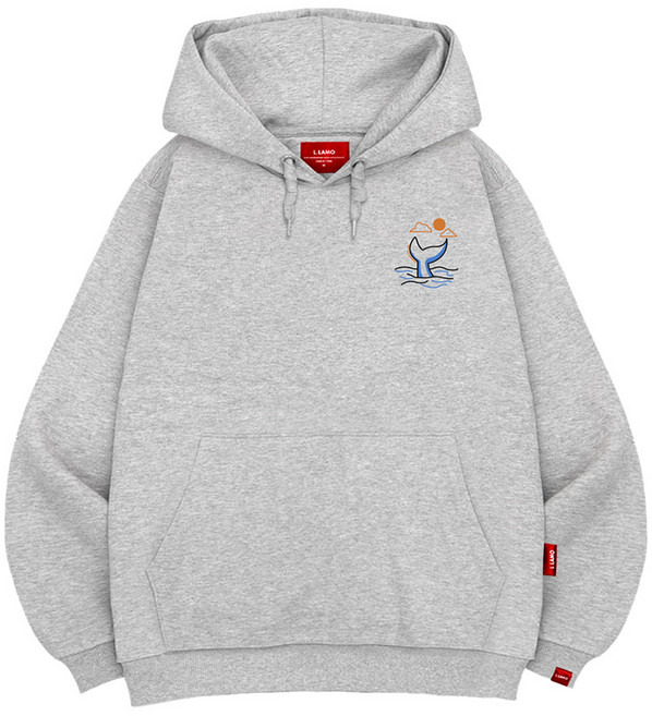 엘라모 3H 웨일테일 후드티 빅사이즈