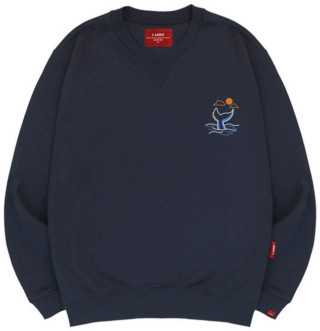 엘라모 남녀공용 3M 웨일테일 맨투맨 빅사이즈