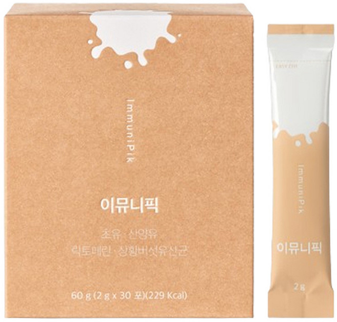 메디포스트 초유 산양유 이뮤니픽 30p, 60g, 1박스