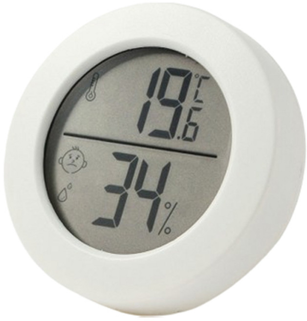 미니 디지털 온습도계, 화이트, 1개