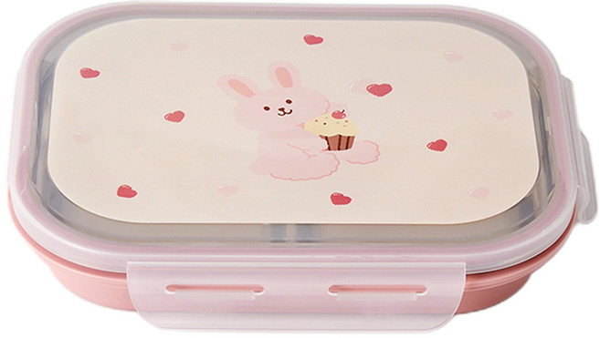 모던하우스 애니멀힐즈 이중스텐 뚜껑식판, 혼합색상, 단품, 1개