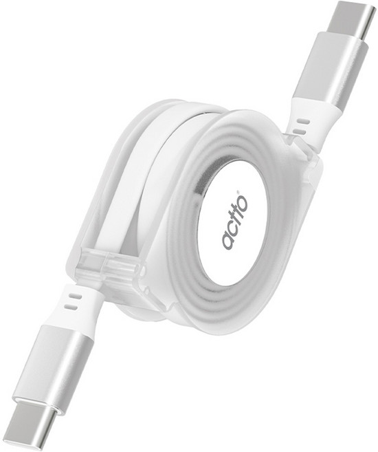 엑토 C타입-C타입 60W PD 자동감김 고속충전 케이블, 95cm, 혼합색상, 1개