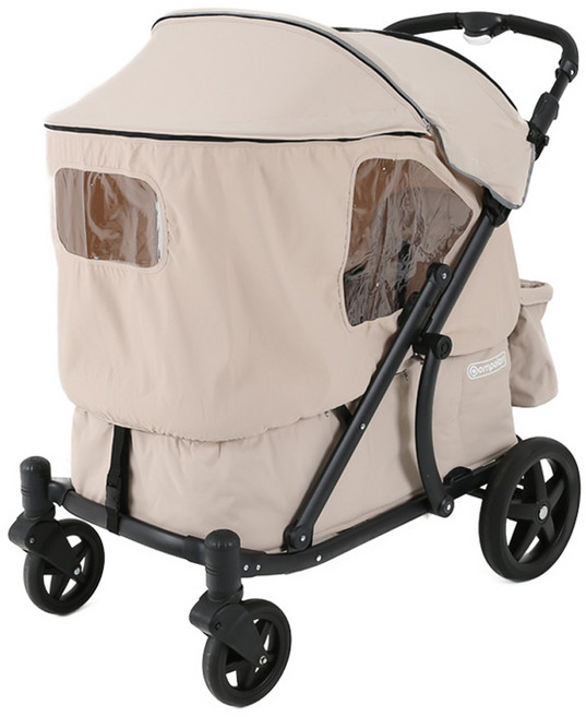 pompolarr 嬰兒推車專用半防風罩, 沙米色
