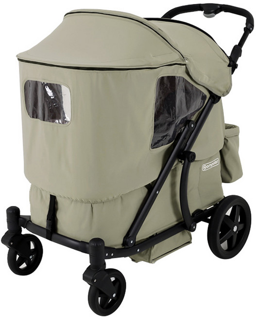 폼포라 유아웨건 전용 세미방풍커버, 올리브그린, 1개