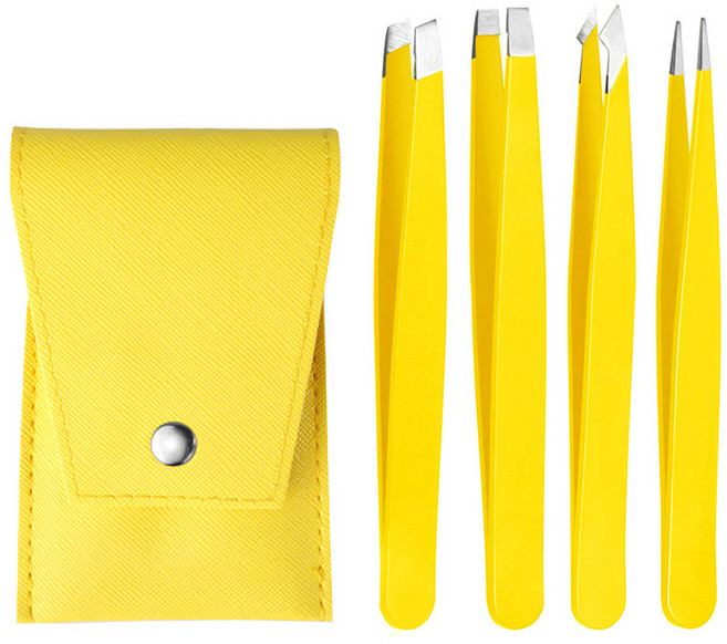 모나코올리브 초정밀 족집게 4종, 옐로우, 1세트