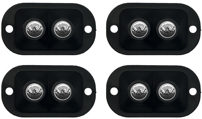 월드크린 부착식 이동 바퀴 2구 블랙, 4개