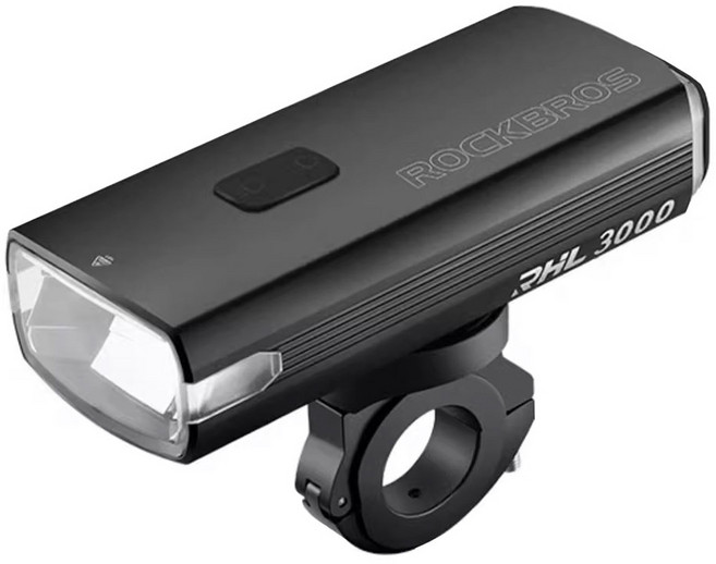 락브로스 자전거 라이트 전조등 RHL3000, 블랙, 1개