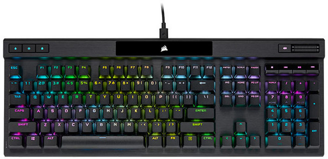 CORSAIR 海盜船 K70 RGB PRO 電競機械式有線標準型鍵盤, 黑色, RGP0125, 紅軸