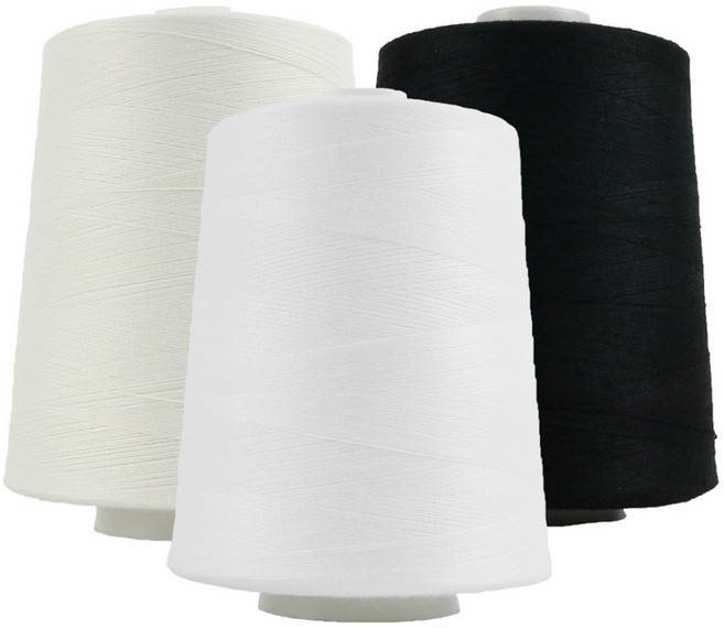 JSTrading 대용량 오버록사 40수 2합 8000m 3종 세트, 화이트, 아이보리, 블랙, 1세트