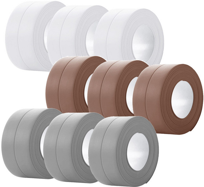 모나코올리브 욕실 변기 틈새차단 실리콘 방수테이프 3종 x 3p 세트, 3세트