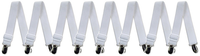 모나코올리브 악어이빨 침대시트 고정클립 일자형, 화이트, 8개