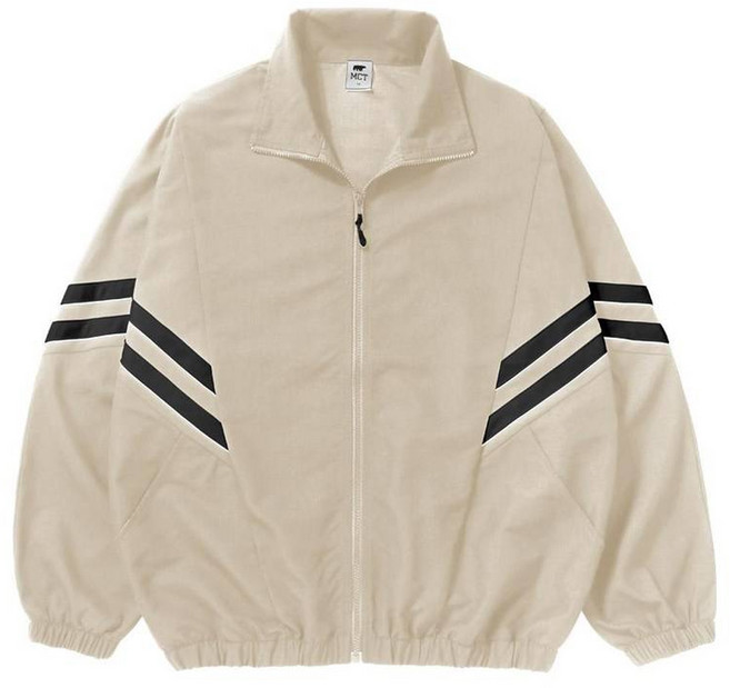 엠씨티 남녀공용 더블라인 오버핏 바람막이 자켓