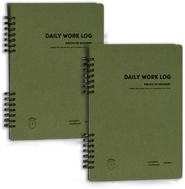 아이코닉 데일리 A5 업무일지, 08OLIVEGREEN, 2개