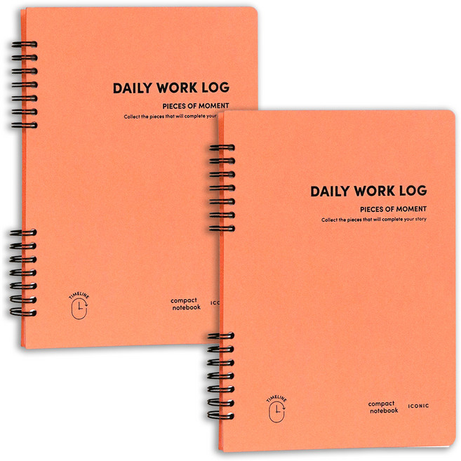 아이코닉 데일리 A5 업무일지, 06ORANGECORAL, 2개