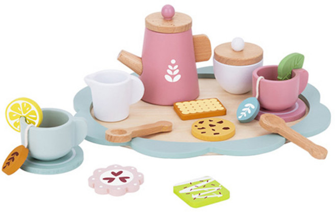 투키토이 원목티파티놀이 소꿉놀이, 혼합색상, 1개