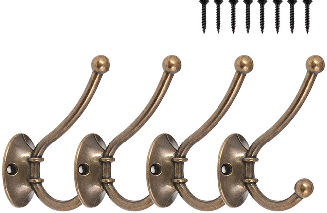 철물대장 사슴뿔 벽옷걸이 4p, 엔틱, 1개