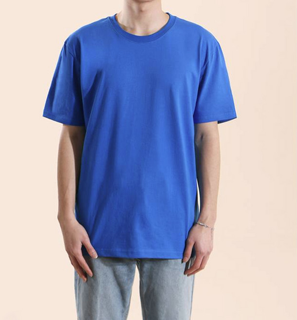 더팀 베이직 20수 무지 라운드 통기성 반팔 티셔츠