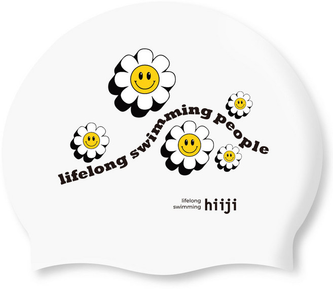 히지 실리콘 수영모자, 데이지화이트, 1개