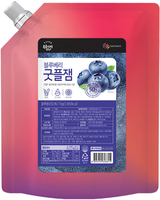 복음자리 블루베리 굿플잼, 1개, 1kg